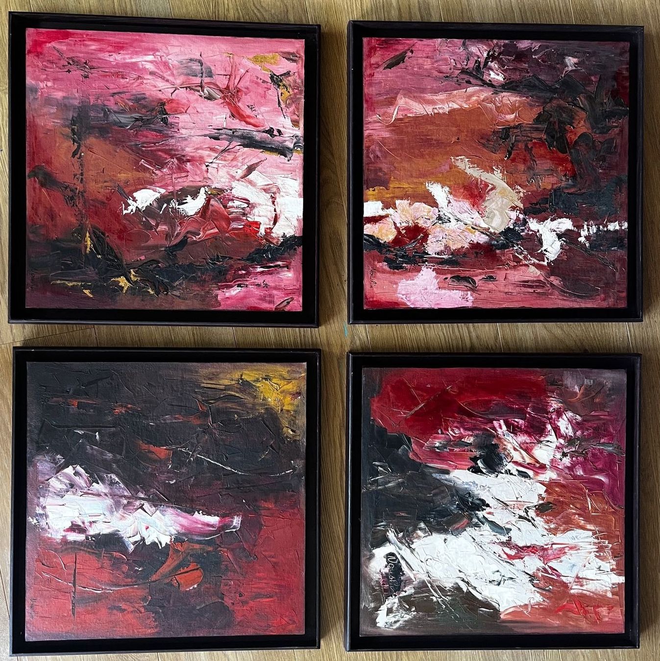 Dipinti: Acryl-Quartett: Im Schatten des Granatapfels – Nuovo (secondo la descrizione) da Meilen venduto da Verschiedenes123