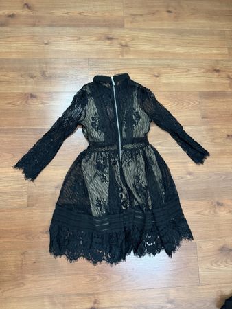 In Vogue Paris Spitzenkleid Schwarz Gr. S