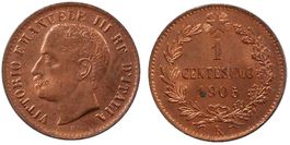 Italien, 1 Cent. 1905 Roma