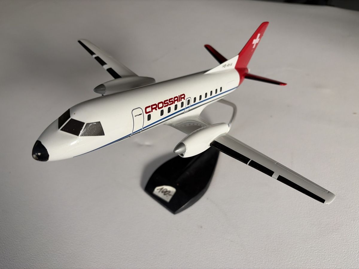 Crossair Modellbausätze & Standmodelle: Crossair Saab Fairchild 340A Modellflugzeug  – Gebraucht aus Grellingen von Toyhamster