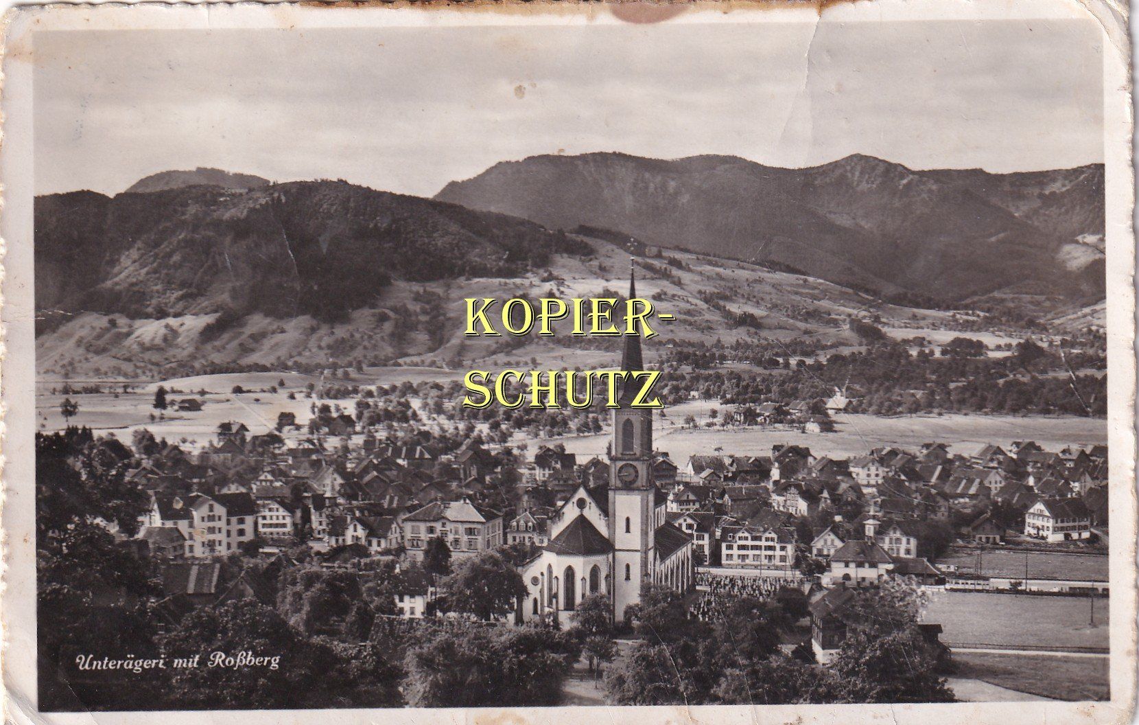 Ansichtskarten: Unterägeri mit Rossberg /ay – Gebraucht aus Hombrechtikon von Rudolf07