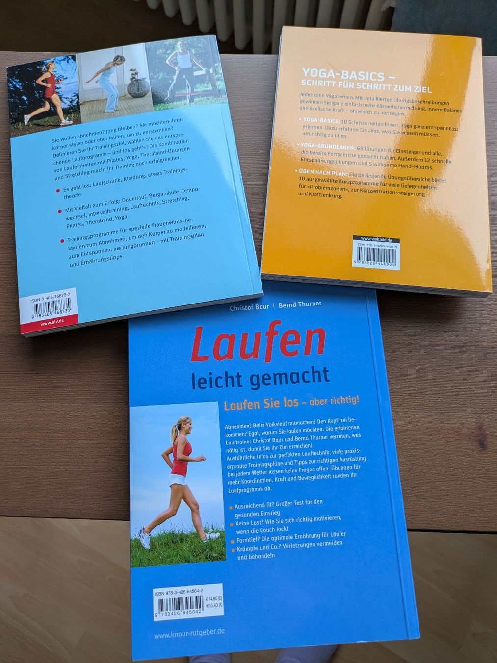 Bücher: 3 Bücher Laufen und Yoga – Gebraucht aus Pfäffikon ZH von sannia 1