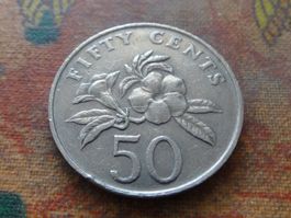 SINGAPOUR  50  Cents  1986