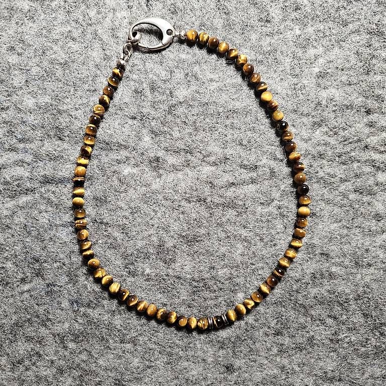 Ketten: Collier en véritable Oeil de Tigre, envoi compris  – Gebraucht aus Orbe von Adaline.64 4