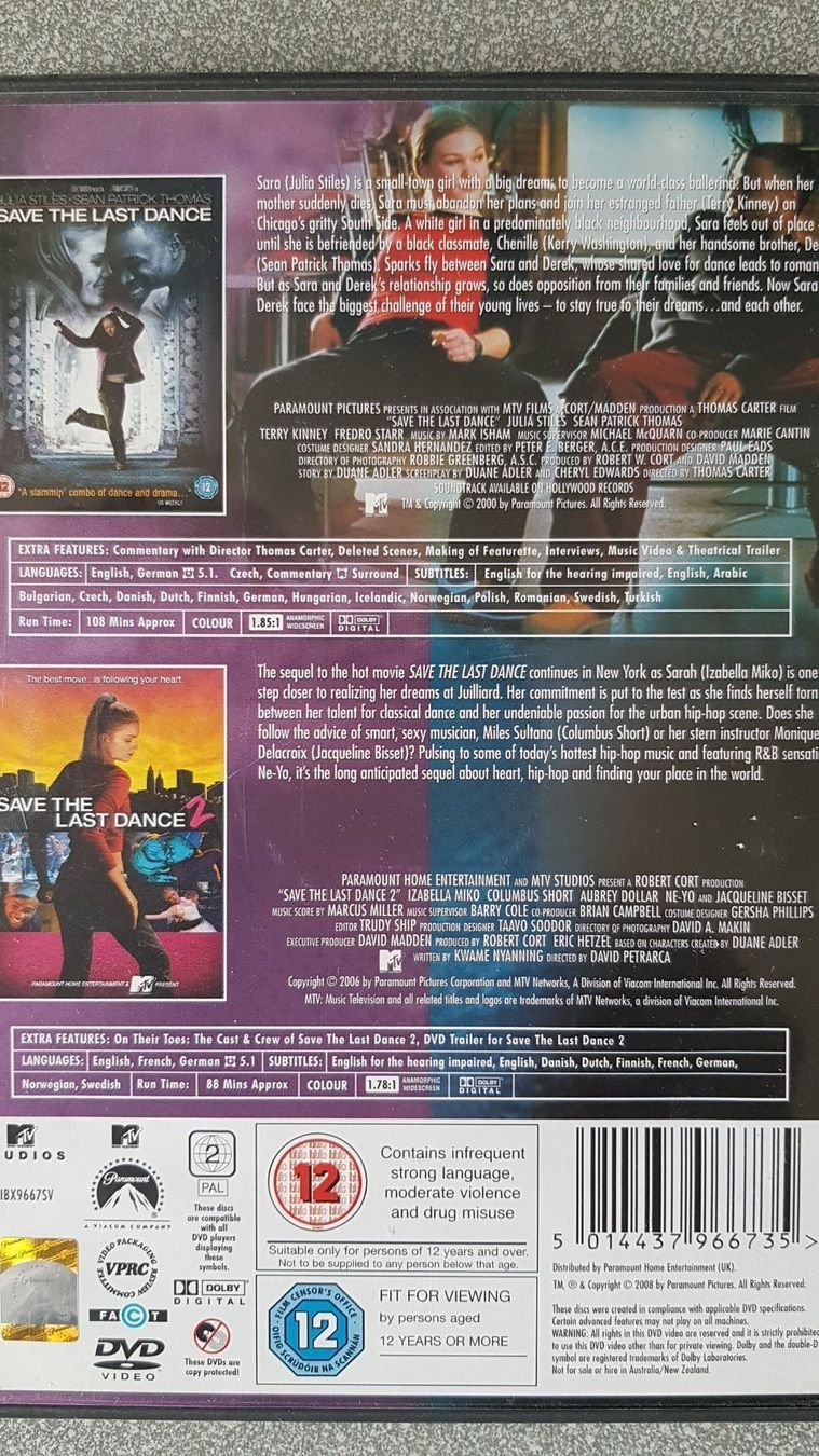 Alle DVDs: 2 DVD Set - Save the last Dance 1 & 2 – Gebraucht aus Oetwil am See von fineli2 1