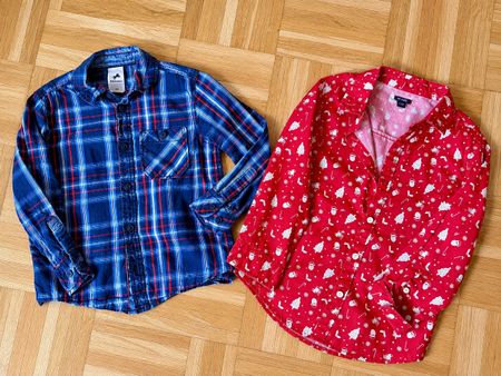 Lot de 2 chemises enfant manches longues taille 110