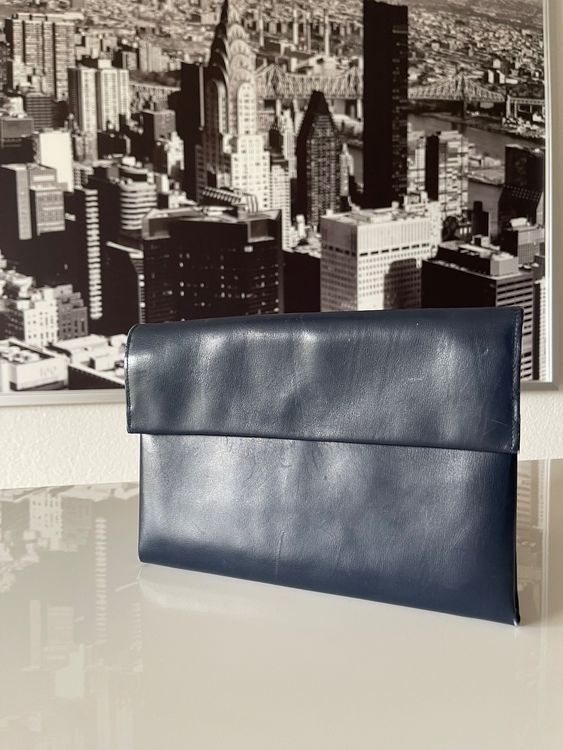 Leder Locher Zürich Vintage Clutch Blau Echt Leder Kaufen auf Ricardo