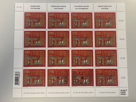 2018 "175 J. Schweizer Briefmarken", Goldaufdruck,postfrisch
