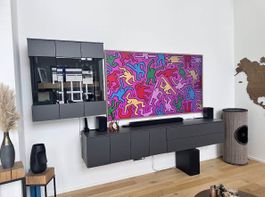 Design Wohnwand - Schiefergrau 2 teilig
