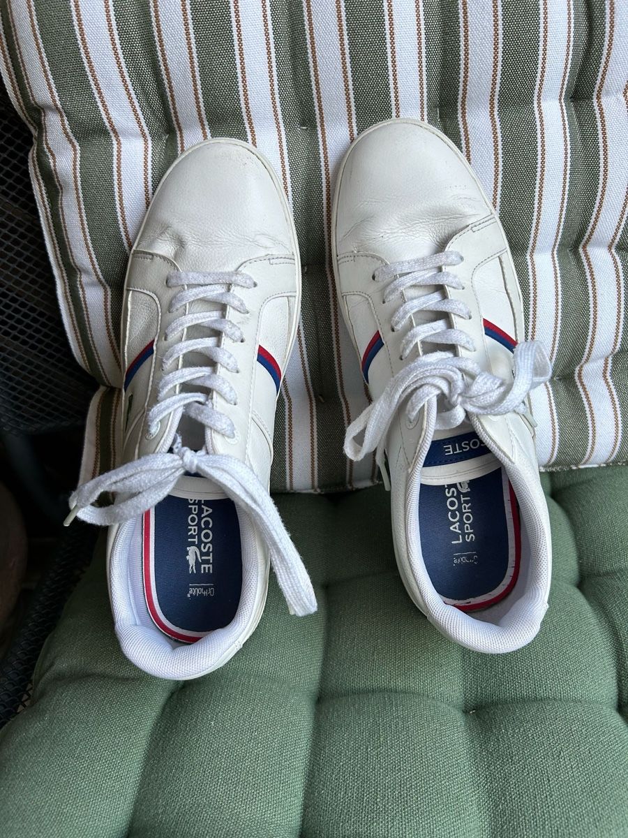 Lacoste Scarpe da uomo: Lacoste Leder Turnschuhe Weiss Grösse 42 – Usato da Zürich venduto da Zueri34 2
