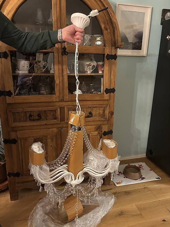 Kronleuchter & Deckenlampen: Kronenleuchter, antik weiss – Neu und originalverpackt aus Bibern SH von P.Maria.Daisy3 2