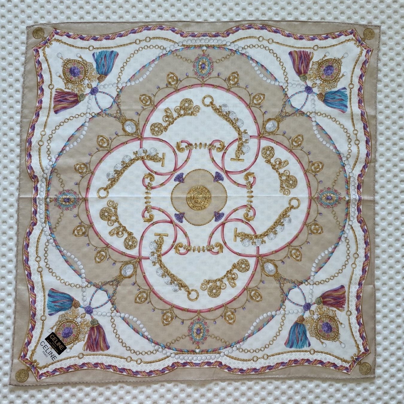 Celine Foulard & Sciarpe: Vintage CELINE Tuch Baumwolle 48×48 – Nuovo e nell'imballaggio originale da Zürich venduto da LIMAR 1