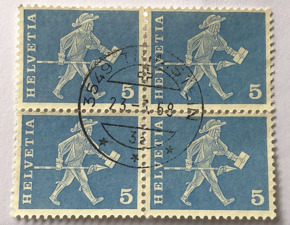 Tutti i francobolli: 4 er Block Nr.355 mit Stempel Standesläuf v.Freiburg    – Usato da Aarau venduto da Billa007