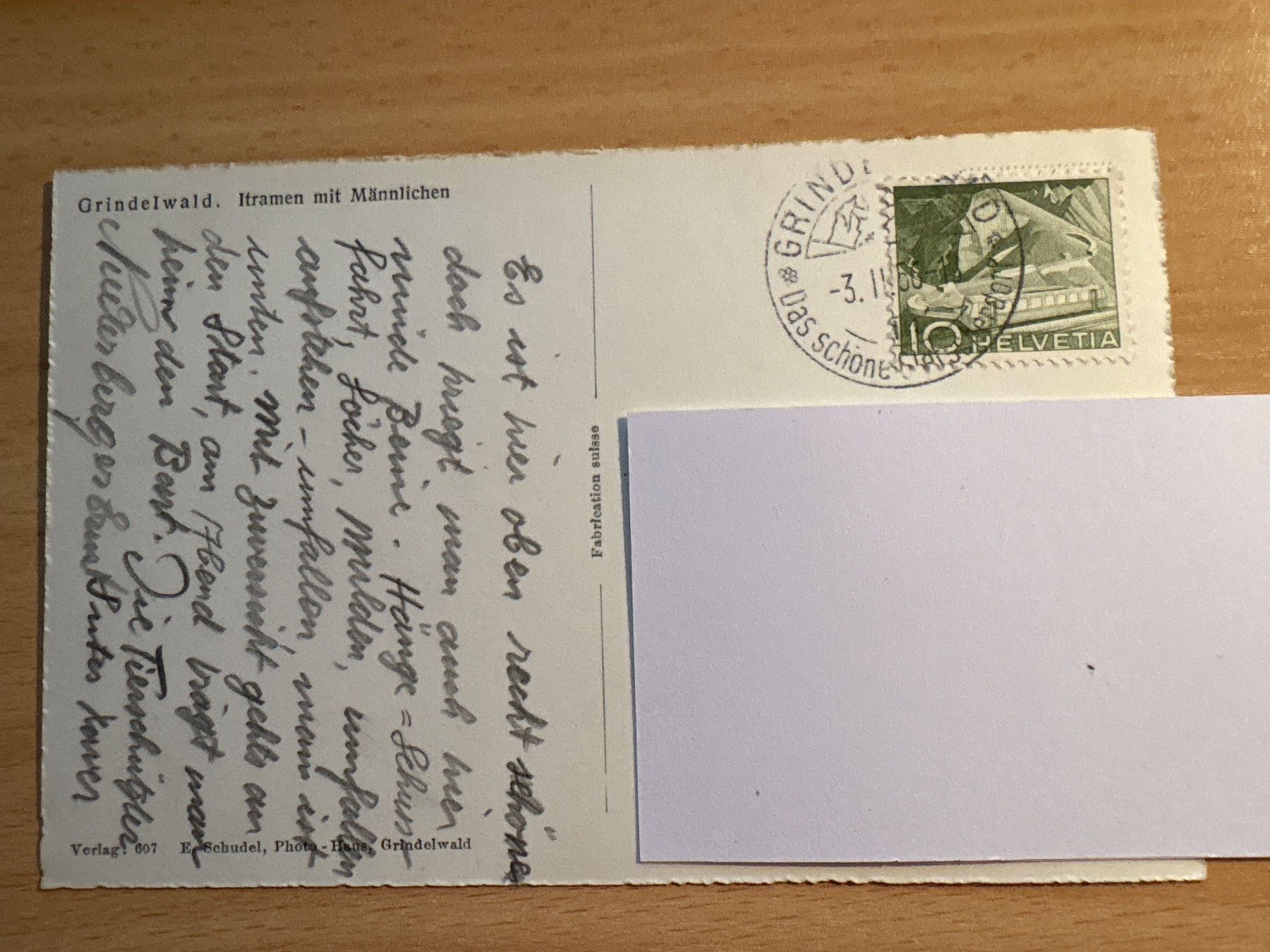 Cartoline postali: Alte Ansichtskarte Grindelwald Itramen mit Männlichen – Usato da Ibach venduto da lisch3 3