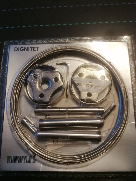 *NEU*IKEA DIGNITET STAHLSEILSET WANDHALTERUNG VORHANGSEIL (Neu und ...