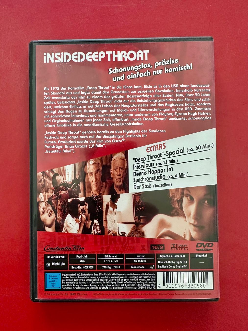 Tutti i DVDs: "INSIDE DEEP THROAT"  Dokumentarfilm DVD – Usato da Zürich venduto da EYEBOOKS 2