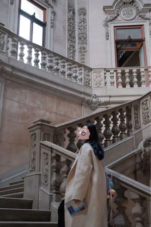 Double-Faced Wool Coat Oversized Double-Breasted Long Coat