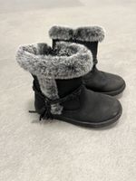 Winterstiefel Mädchen Gr. 25 - Schwarz mit Fellrand