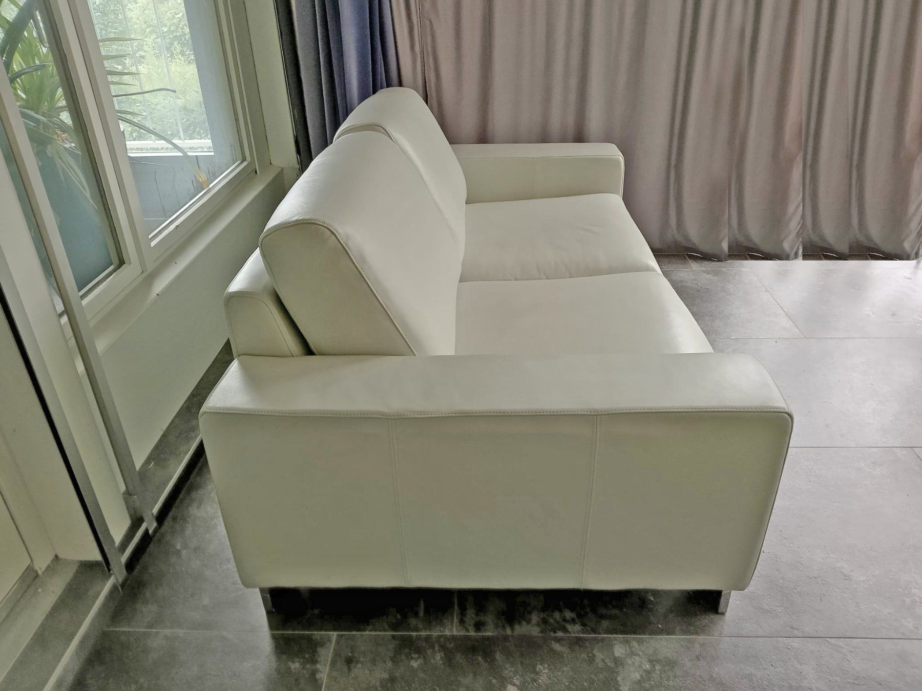 Pfister Sofas: Ledersofa cremeweiss – D'occasion à Lengnau AG par Bfilou 1