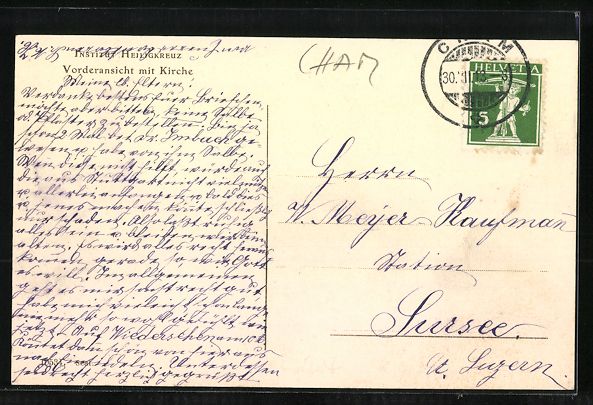 Ansichtskarten: Cham, Institut Heiligkreuz, Vorderansich – Gebraucht aus Berlin von bartko-reher 1