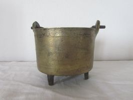Antikes Messing-Pfännchen, Topf, Dekoration
