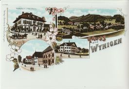 Gruss aus Wynigen - (AK Litho Ansicht um 1900 im Form.  A4)