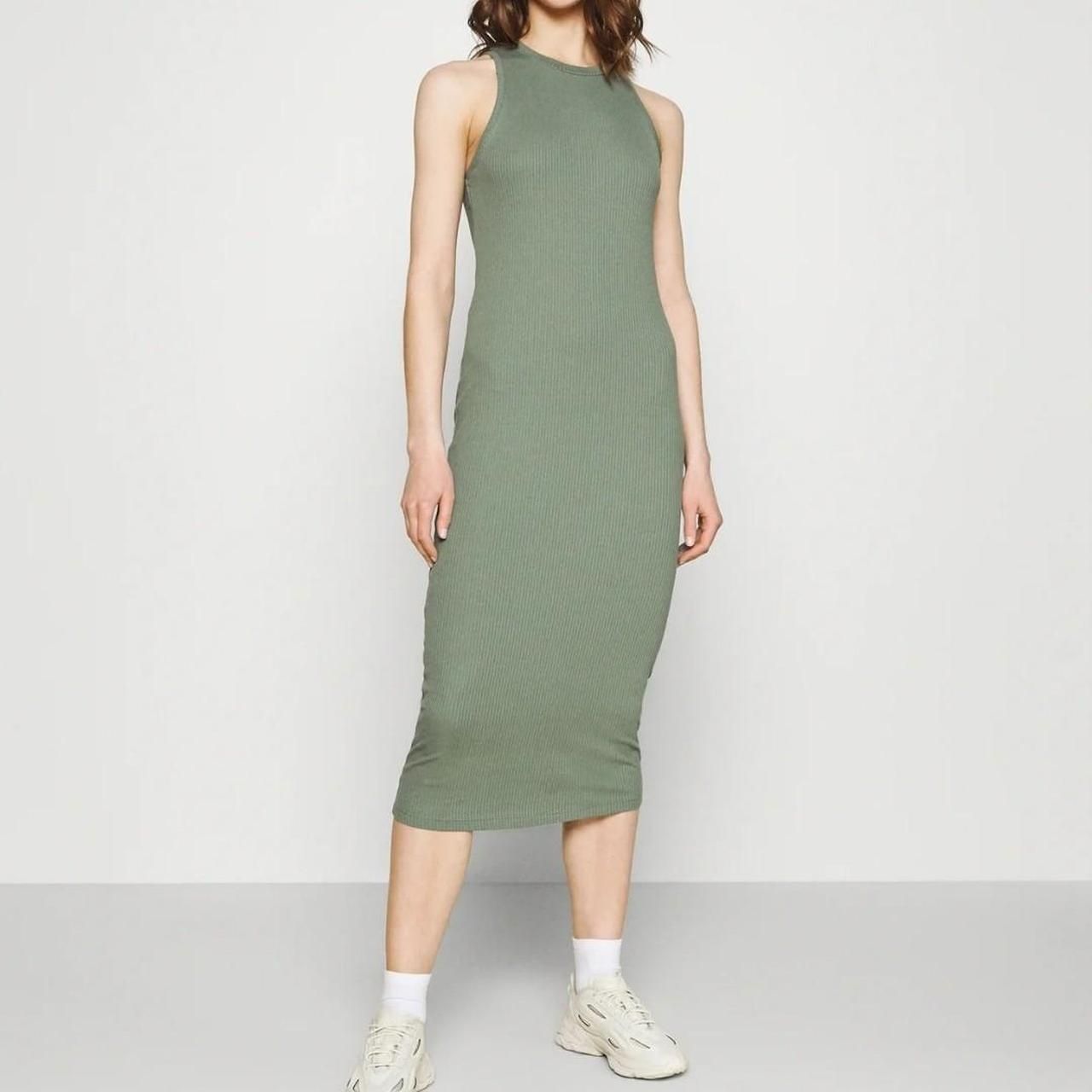Vero Moda Vestiti: Geripptes Sommerkleid Khaki jersey VERO MODA – Nuovo (secondo la descrizione) da Ringgenberg BE venduto da Vinyl.Love