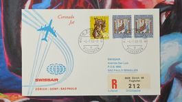 CL36 Enveloppe + Timbre Suisse - Theme Aviation 1968