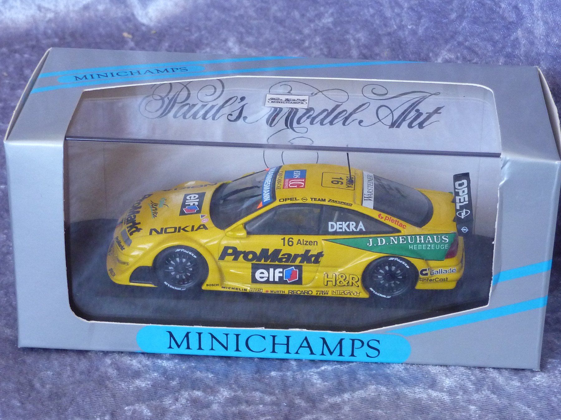 Minichamps Modellini d'auto: Opel Calibra #16 DTM 1996  1:43 – Nuovo e nell'imballaggio originale da Dürrenäsch venduto da modellautos4you 1
