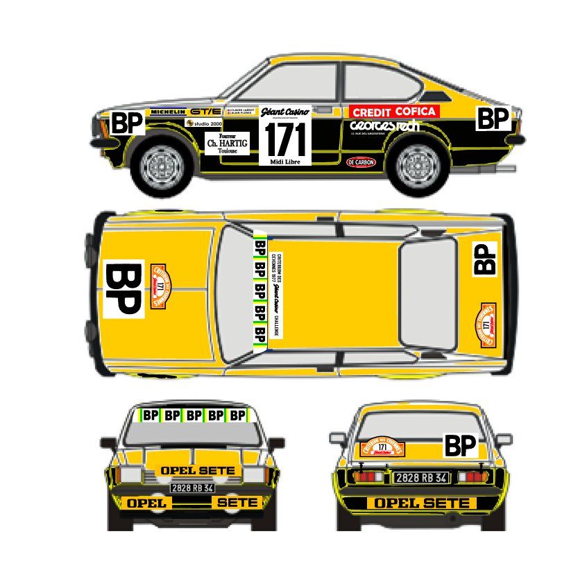 Sticker: DECALS 1/43 OPEL KADETT GT/E   LABROT – Nuovo (secondo la descrizione) da Lodrino venduto da gtv79 2