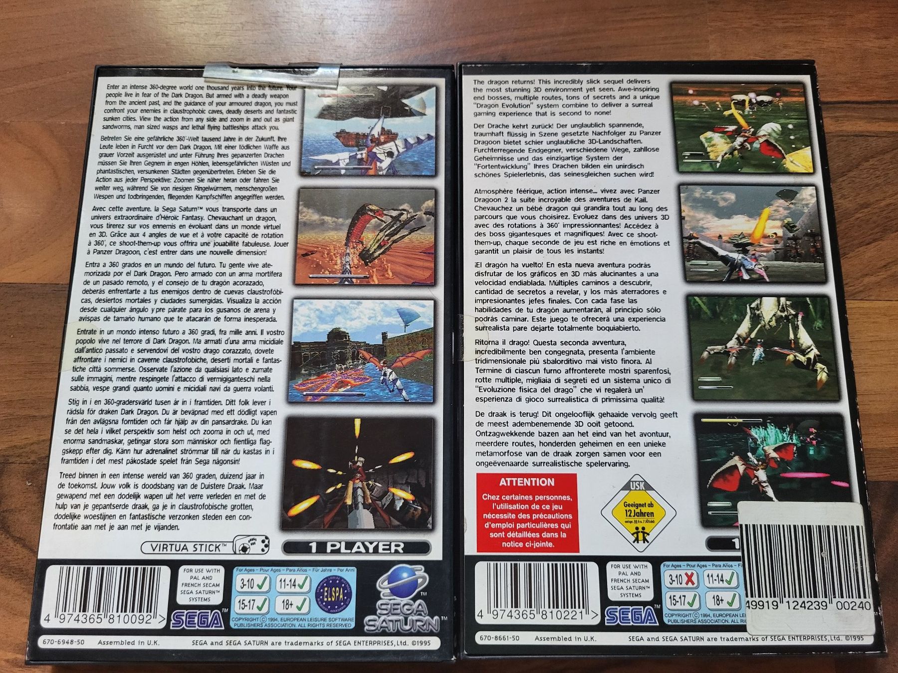 Sega Giochi: Panzer Dragoon 1 und 2 – Usato da Gossau SG venduto da B.Stillhard 1
