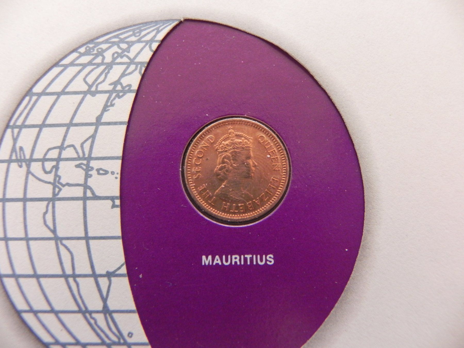 Tutti le monete: Münzbrief - 1982 - Mauritius 1 Cent 1975 – Usato da Biel/Bienne venduto da Gogolozi 1