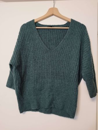 OPUS Strickpullover „Peruso“ – Gr. 36 – Petrol / Dunkelgrün