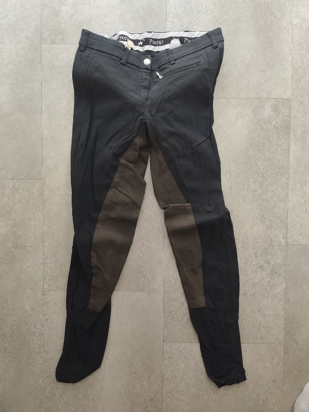 Pikeur Pantaloni: Pikeur Reithose, Grösse 38, schwarz-braun – Usato da Muri b. Bern venduto da Vuissens