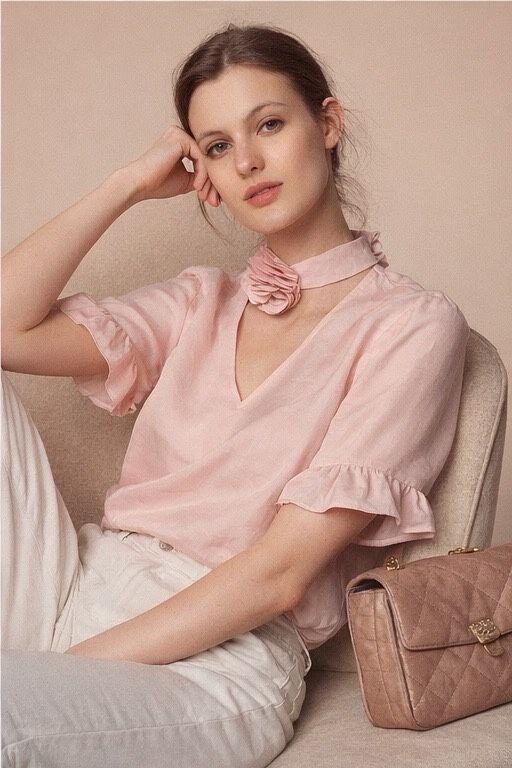 Sandro Camicette: Sandro Bluse - blush – Nuovo e nell'imballaggio originale da Zürich venduto da luxuryoutlet1 3