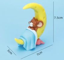 Jerry Maus Figur auf Mond Deko 7.5 cm