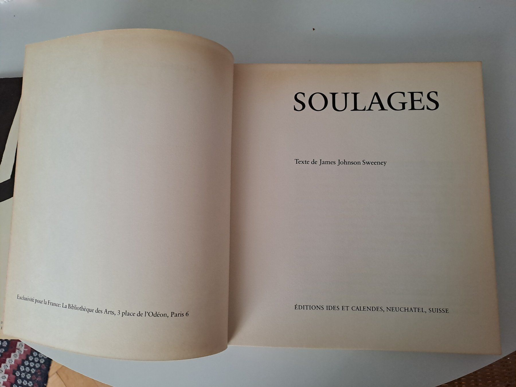 Libri: SOULAGES BOOK 1972 Ides et Calendes – Usato da LAUSANNE venduto da KWEW 2
