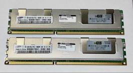 2x 4GB Samsung DDR3 1333MHz ECC Server RAM HP 8GB
