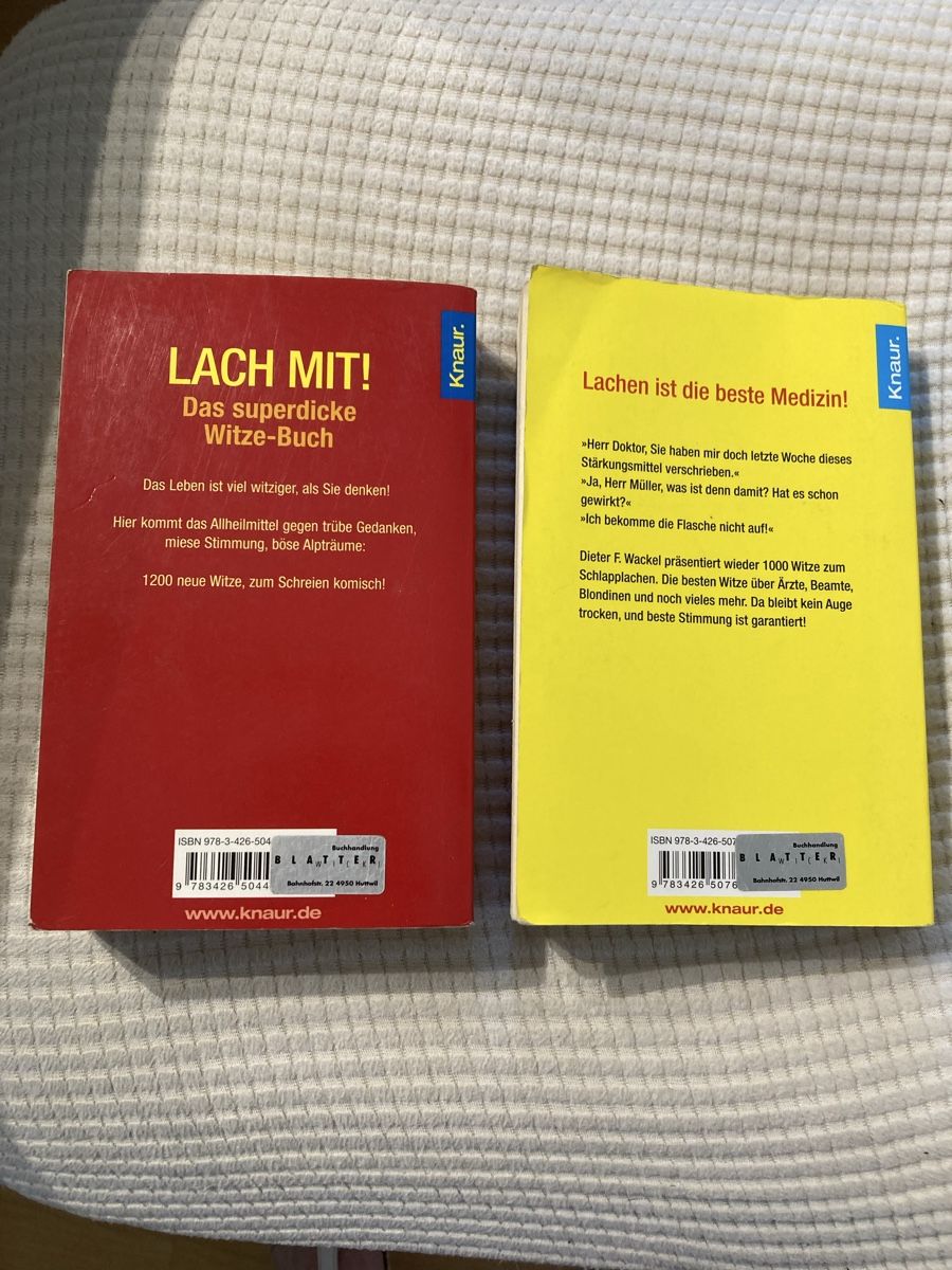 Bücher: 2 x Witzebücher "Lach mit!" und "1000 Witze", Top Zustand – Gebraucht aus Wolfwil von kreabea 1
