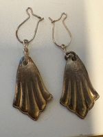 Vintage - Ohrringe, silberfarben oder Silber - 3 cm lang