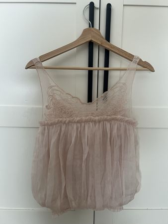 Top rose poudré dentelle Do & Be, taille M - Été romantique