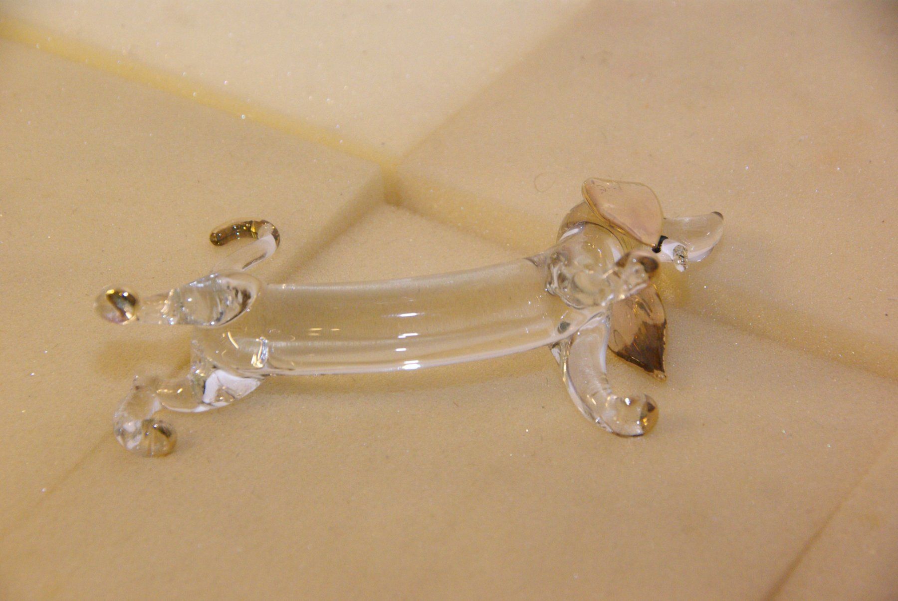 Statuette: Glas Dackel - Länge: ca. 14cm – Usato da Herisau venduto da Cevianer1844 5
