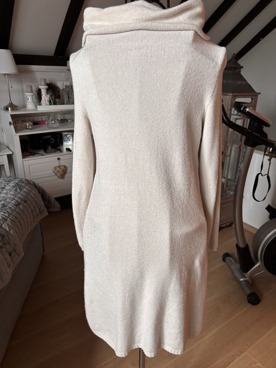 Vestiti: Strickkleid beige mit Wasserfallkragen Gr. 36 – Usato da Weisslingen venduto da Yuna123 4