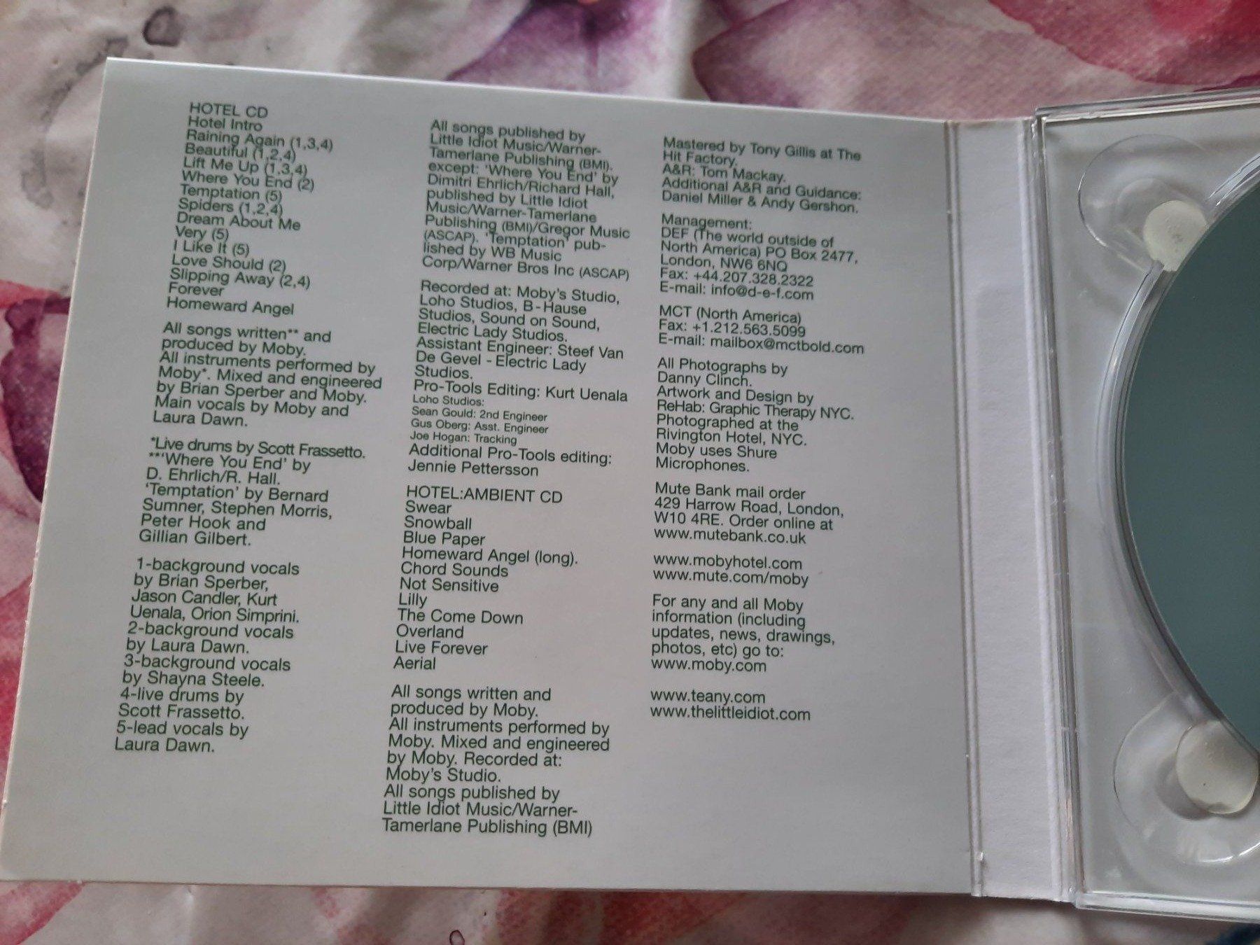 CDs: CD Moby - Hotel ( 2 Cds ) – D'occasion à Pully par bro_n52j 4