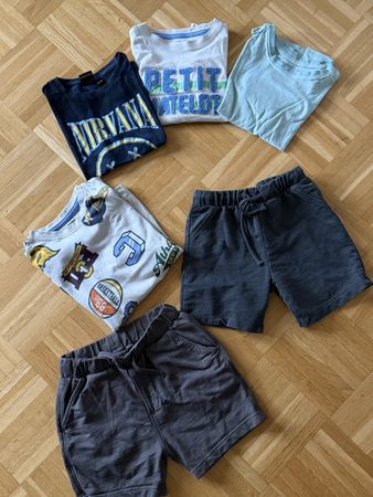 Lot de 4 t-shirts et 2 shorts enfant 110 
