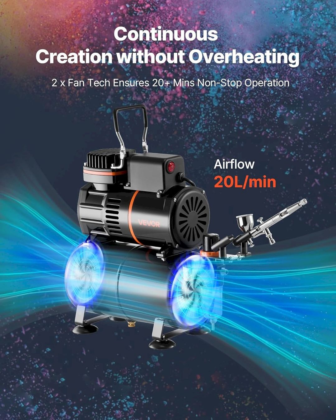 Alle Werkzeuge: VEVOR Airbrush Set mit Luftkompressor – Neu und originalverpackt aus Bottighofen von zaap 7