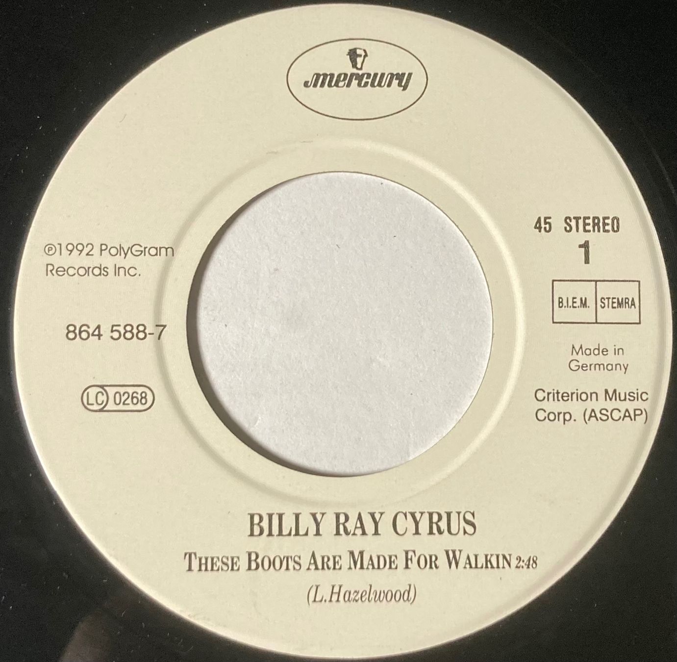 Schallplatten: BILLY RAY CYRUS - THESE BOOTS ARE MADE FOR WALKIN' – Gebraucht aus Poliez-Pittet von Newtown-Records 3