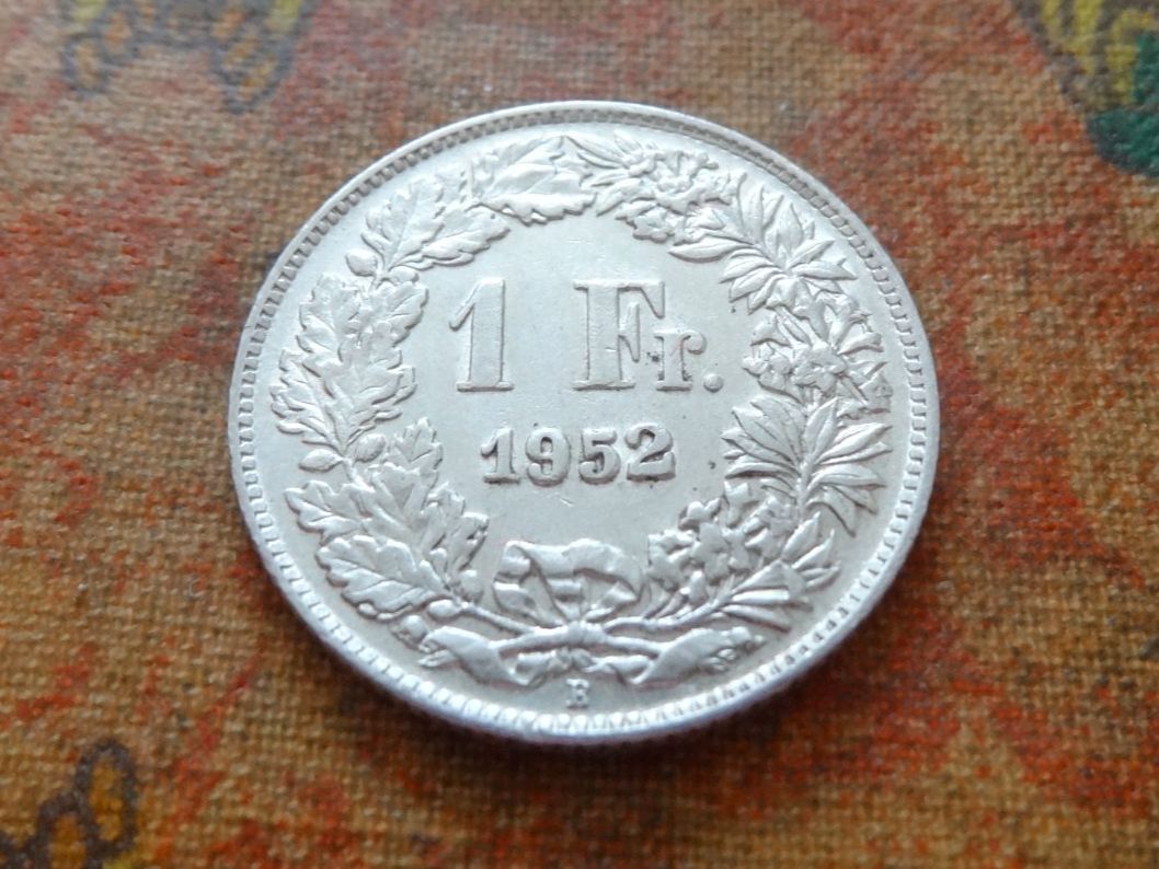 Alle Münzen: 1 Fr. 1952  (Y) – Gebraucht aus Romanel-sur-Lausanne von Swift13