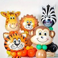 Safari Ballons Set 5 Tiere Jungle Geburtstag Deko