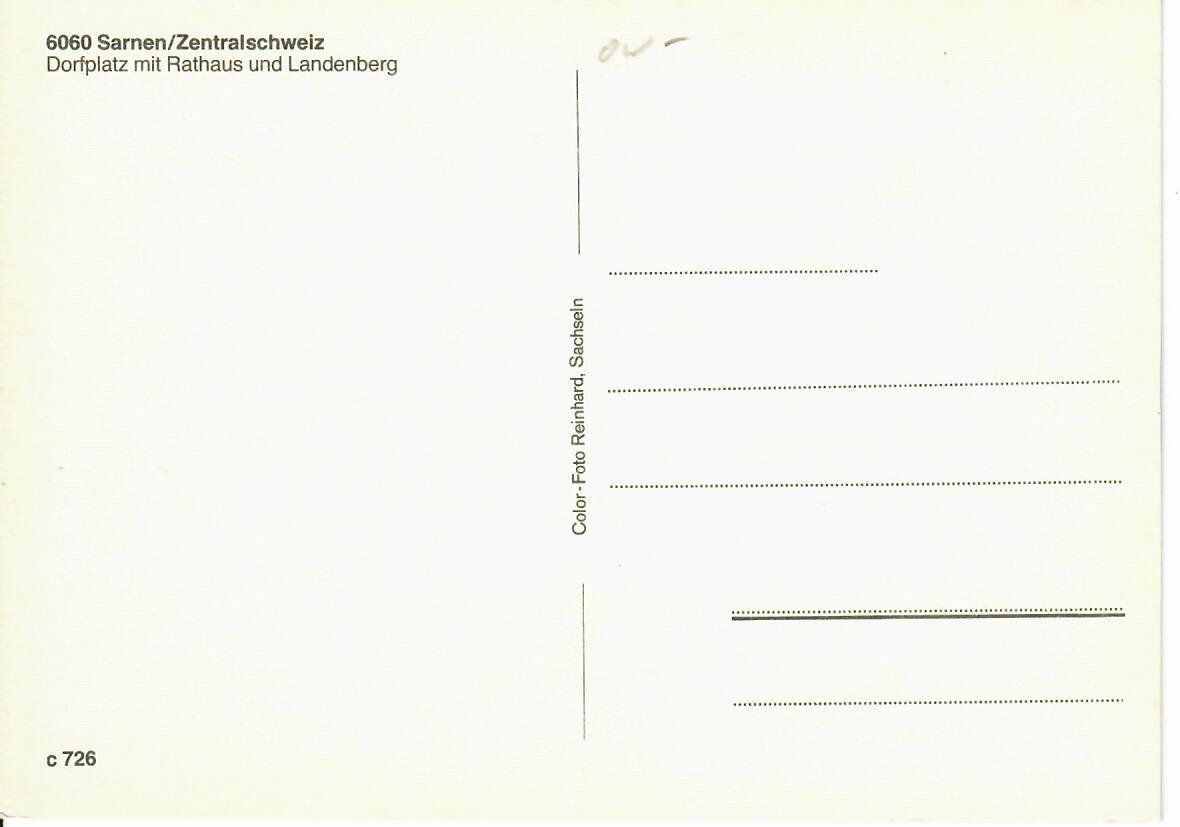 Cartoline postali: Sarnen Dorfplatz – Usato da Hochdorf venduto da Ziegel-16 1